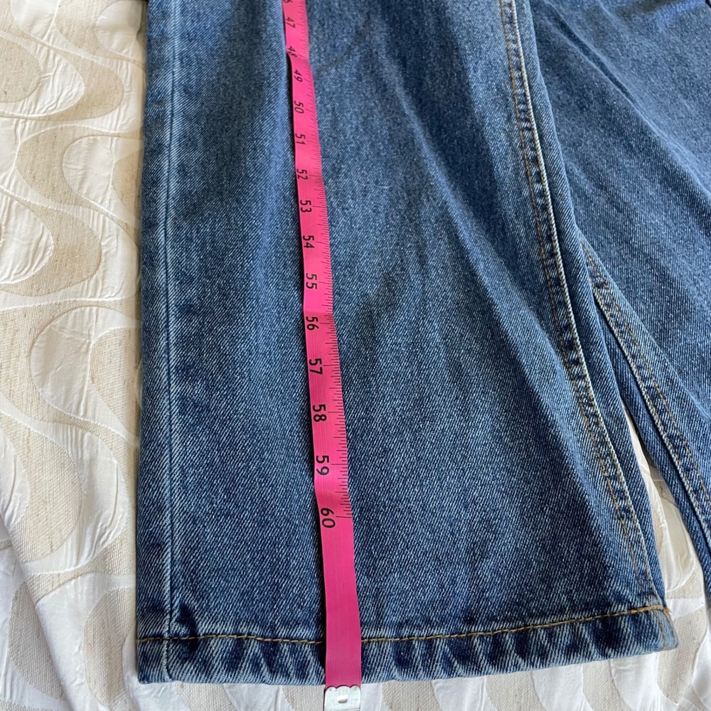Nasty Gal Denim Low Rise Boyfriend Jumpsuit Blue Midwash Short Sleeve US  NEW - Picture 16 of 16